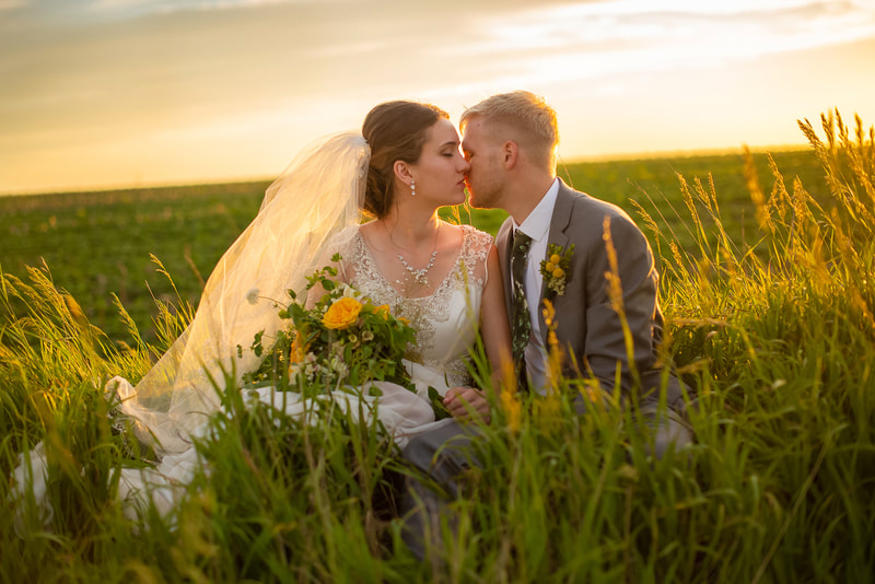 Sunset farm wedding WNC photography